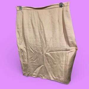 Cute vintage 90s-Y2K blush pink silk lined pencil skirt mini Chaus office siren